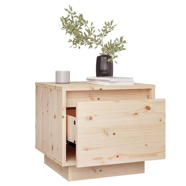 vidaXL Bedside Cabinet 35x34x32 cm Solid Wood Pine
