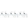 vidaXL LED Reindeers 6 pcs Silver Fabric