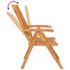 vidaXL Reclining Garden Chairs 3 pcs Solid Wood Acacia