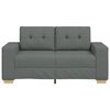 vidaXL Loveseat Sofa Dark Grey 120 cm Fabric