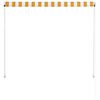 vidaXL Retractable Awning 150x150 cm Yellow and White