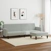 vidaXL 2 Piece Sofa Set Light Grey Velvet