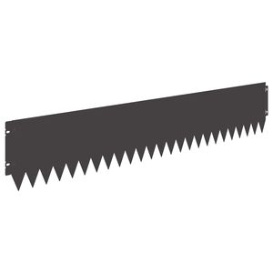 vidaXL Lawn Edging 10 pcs 103 x 20 cm Steel Black