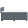vidaXL Box Spring Bed with Mattress Dark Grey Double Velvet