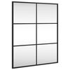 vidaXL Wall Mirror Black 50x60 cm Rectangle Iron