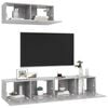 vidaXL TV Cabinets 3 pcs Concrete Grey Engineered Wood