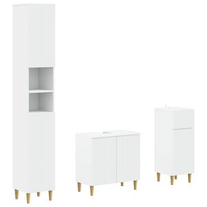 vidaXL 3 Piece Bathroom Cabinet Set ARNHEM Engineered Wood
