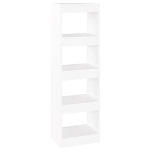 vidaXL Book Cabinet | White | Engineered wood | 135 cm height | Book Cabinet