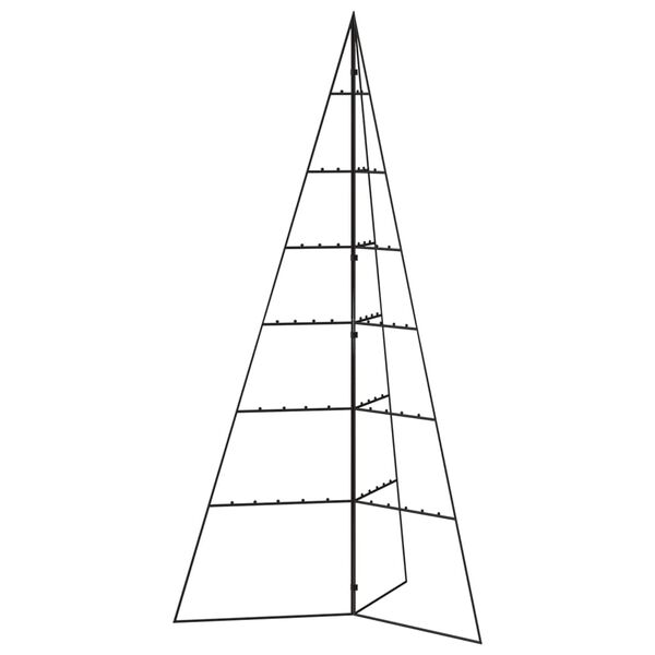 vidaXL Metal Christmas Tree for Decoration Black 140 cm