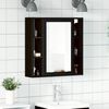 vidaXL Bathroom Mirror Cabinet Black Oak 60x16x60 cm Engineered Wood