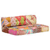 vidaXL Pouffe Patchwork Fabric