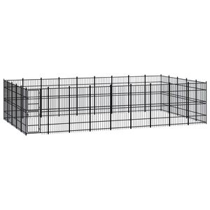 vidaXL Outdoor Dog Kennel Steel 41.47 m&sup2;