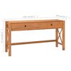 vidaXL Desk with 2 Drawers 140x40x75 cm Teak Wood
