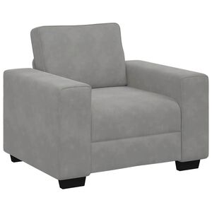 vidaXL Sofa Chair Light Grey 100x77x82 cm Velvet