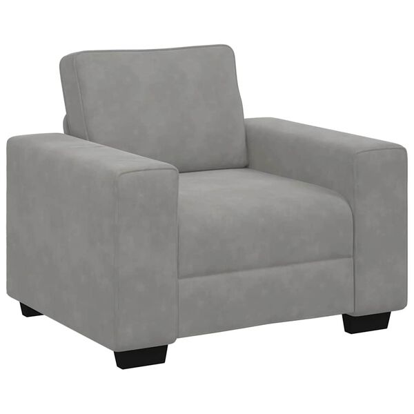 vidaXL Sofa Chair Light Grey 100x77x82 cm Velvet