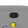 vidaXL Massage Recliner Chair Light Grey Fabric