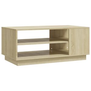 vidaXL Coffee Table Sonoma Oak 102x55x43 cm Engineered Wood