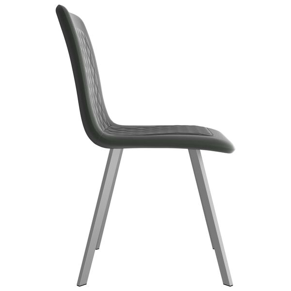 vidaXL Dining Chairs 2 pcs Grey Velvet