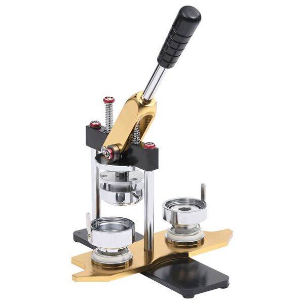 vidaXL Badge Maker Machine with Circle Cutter Rotate Punch 37 mm