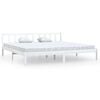 vidaXL Bed Frame without Mattress White Solid Wood Super King Size