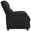 vidaXL Recliner Chair Black Real Leather