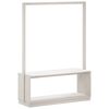 vidaXL Clothes Rack with Shoe Storage White 113x40x157.5 cm Solid Wood Pine