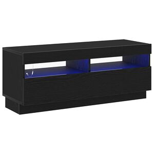 vidaXL TV Cabinet 100 x 35 x 40 cm Black Oak Engineered Wood