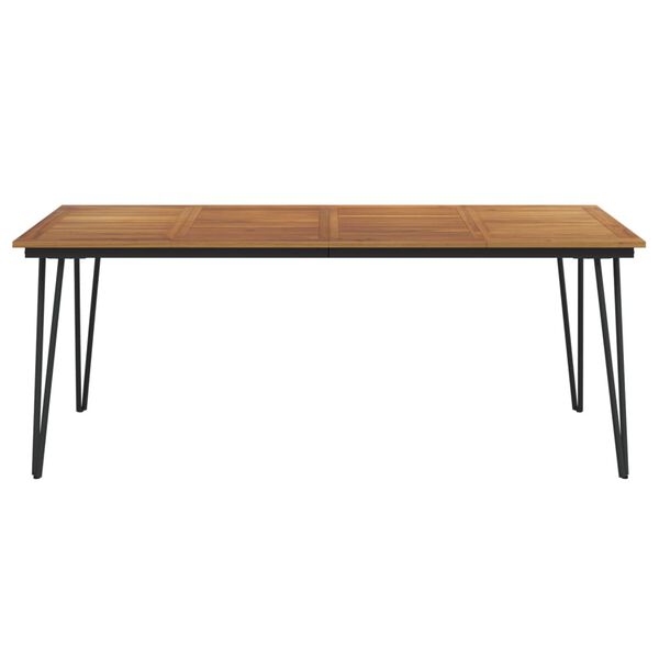 vidaXL Garden Table with Hairpin Legs 200x90x75 cm Solid Wood Acacia