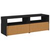 vidaXL TV Cabinets with LED Lights 2 pcs Black 60x35x40 cm