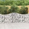 vidaXL Arched Gabion Basket 200x30x80/100 cm Galvanised Iron