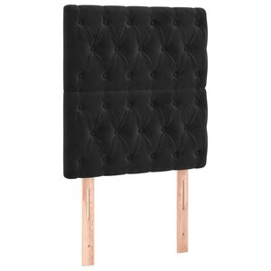 vidaXL Headboard Black 80x7x118/128 cm Velvet