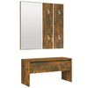 vidaXL Hallway Furniture Set Smoked Oak Engineered Wood