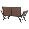 vidaXL Garden Bench with Cushions 176 cm Brown Poly Rattan