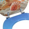 vidaXL Soft-Close Toilet Seat Light Blue 44 x 38 cm MDF board