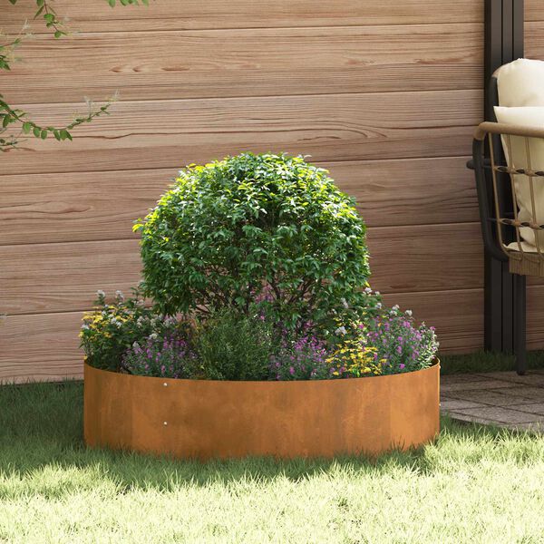 vidaXL Garden Planter Brown 80 x 80 x 20 cm Weathering Steel