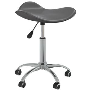 vidaXL Dining Chair | Grey | Faux leather, chromed steel | Standard | Swivel