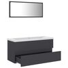 vidaXL Bathroom Furniture Set Grey Engineered Wood