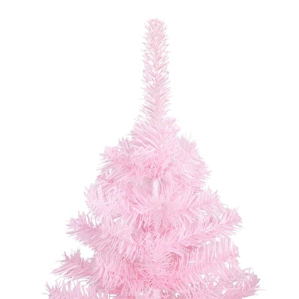 vidaXL Artificial Pre-lit Christmas Tree with Ball Set Pink 150 cm PVC