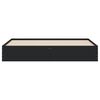 vidaXL Bed Frame with Drawers without Mattress Black 180x200 cm Super King