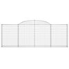 vidaXL Arched Gabion Baskets 11 pcs 300x30x100/120 cm Galvanised Iron