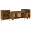 vidaXL TV Cabinet Smoked Oak 160x35x55 cm Engineered Wood