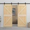 vidaXL Door NARVIK Natural 80 x 210 cm Solid Pine Wood