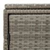 vidaXL Garden Storage Cabinet Grey 110x55x60.5 cm Poly Rattan