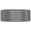 vidaXL Garden Raised Bed Galvanised Steel 507x100x36 cm Grey