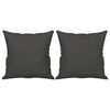 vidaXL Throw Pillows 2 pcs Dark Grey 40x40 cm Microfibre Fabric