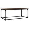 vidaXL Coffee Table Brown Oak 102x50x40 cm Engineered Wood and Iron