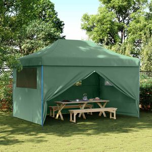 vidaXL Foldable Party Tent Pop-Up with 4 Sidewalls Green