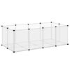 vidaXL Small Animal Cage Transparent 144x74x46.5 cm PP and Steel