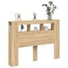 vidaXL LED Headboard Sonoma Oak 140x18.5x103.5 cm Engineered Wood