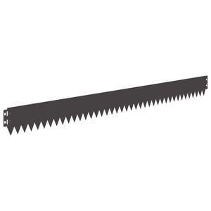 vidaXL Lawn Edging 10 pcs 103 x 10 cm Steel Black